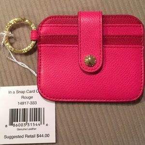 Vera Bradley in a snap card case in rouge